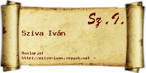 Sziva Iván névjegykártya