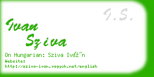 ivan sziva business card